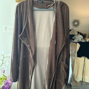 Amaryllis Women's Chocolate Velvet Cardigan